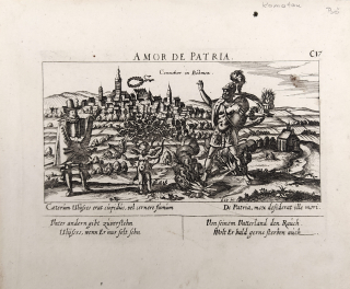 Chomutov – Daniel Meissner, Eberhard Kieser, původní mědiryt, 1. vydání, 1623