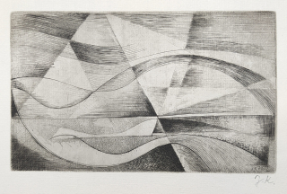 Kubíček Jánuš – Bez názvu, kombinovaná technika, 1972