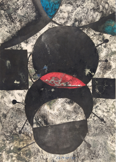 Istler Josef – Věčný stesk, signovaný monotyp, 1967