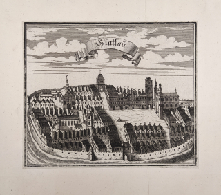 Klatovy – Klattau, Johann Georg Vogt, původní mědiryt, 1712