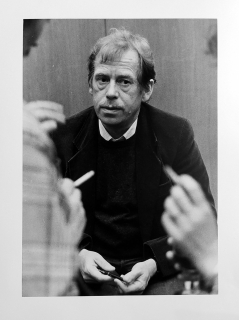Rysová Hana – Václav Havel, signovaná autorská fotografie, 1. 4. 1990
