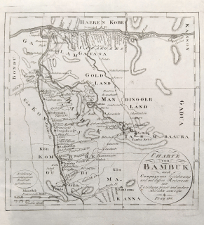 Afrika, Bambuk – zlatonosný region v západní Africe, André Compagnon, původní mědiryt, 1811